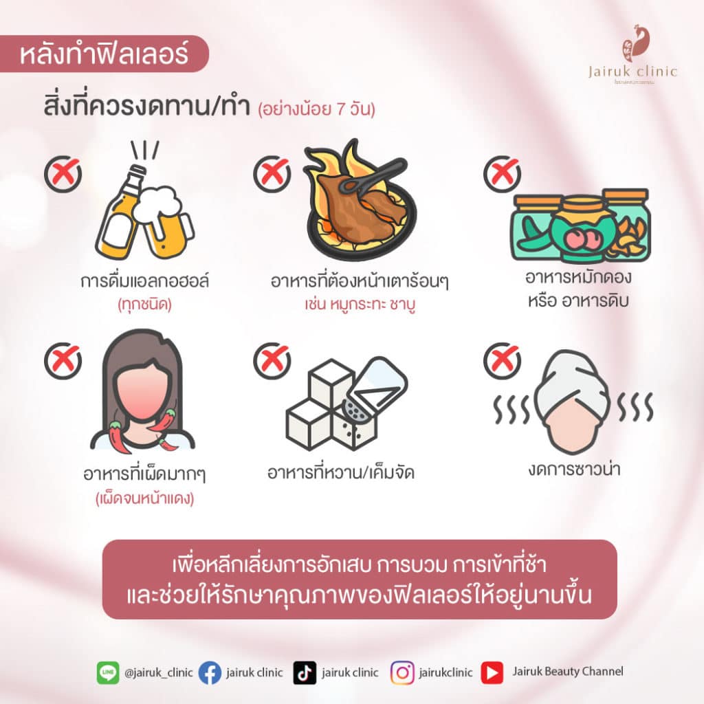 ข้อควรงดหลังเติมฟิลเลอร์ใต้ตา